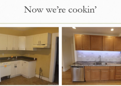 Kitchen before and after