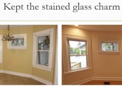 Stained glass before and after