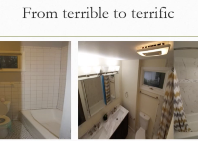 Bathroom before and after