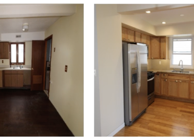 Kitchen before and after