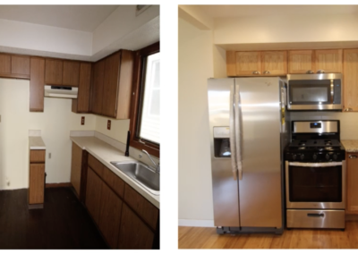 Kitchen before and after