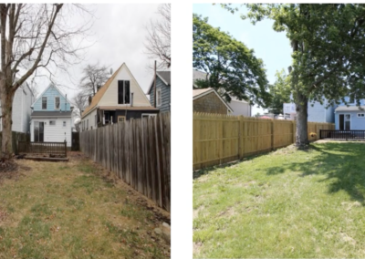 Backyard before and after