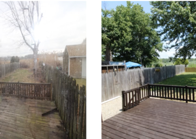 Deck/fence before and after